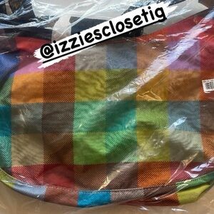 Baggu Madras Medium Crescent Bag